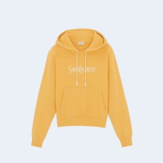 생로랑 오버사이즈 플리스 후디 옐로우