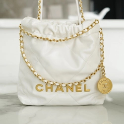 샤넬 22백 미니 화이트 금장
