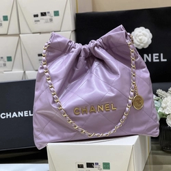 샤넬 22백 스몰 퍼플 & 골드메탈