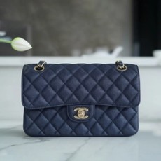 샤넬 클래식 스몰 네이비 금장 캐비어