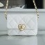 샤넬 스몰 플랩백 램스킨 플렉시 & 골드 메탈 화이트