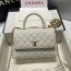 샤넬 24A COCO 탑 핸드 캐비어 백
