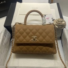 샤넬 24A COCO 탑 핸드 캐비어 백