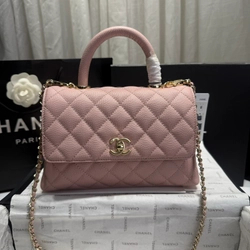 샤넬 24A COCO 탑 핸드 캐비어 백