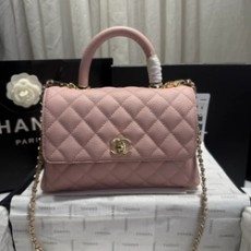 샤넬 24A COCO 탑 핸드 캐비어 백