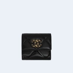 샤넬 19 램스킨 스몰 플랩 지갑