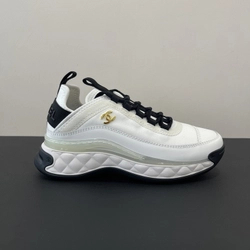 샤넬 믹스드파이버 화이트 금장 스니커즈