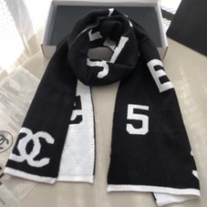 샤넬  양모 100% NO5 로고 머플러