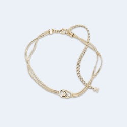 샤넬 메탈 초커 목걸이 골드