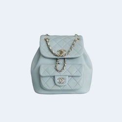 샤넬 원 포켓 듀마 백팩 스몰 램스킨 스카이블루