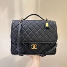 샤넬 백팩 제니백 캐비어 라지 블랙 금장