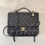 샤넬 백팩 제니백 라지 블랙 금장