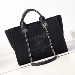 샤넬 31 RUE 믹스드 파이버 도빌백  미디엄