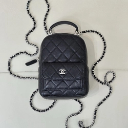 샤넬 크루즈 미니 백팩 캐비어 블랙