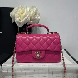 샤넬 핸들 미니 CF 플랩백 램스킨