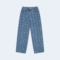 샤넬 프린티드 자수 데님 진