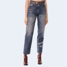 샤넬 자수 워싱 데님