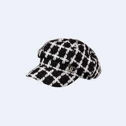 샤넬 트위드 블랙 비니 캡