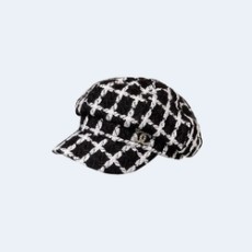 샤넬 트위드 블랙 비니 캡