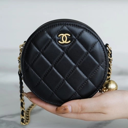 샤넬 골드볼 탬버린 동그리 미니백