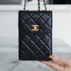 샤넬 골드볼 폰홀더백 블랙