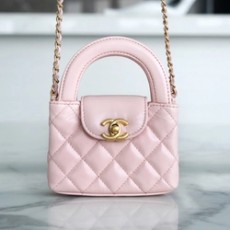 샤넬 23FW 켈리백 미니 핑크 금장 AS4416