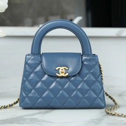 샤넬 23FW 켈리백 미니 라이트 블루 금장 AS4416