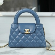 샤넬 23FW 켈리백 미니 라이트 블루 금장 AS4416