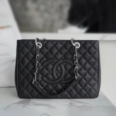 샤넬 GST 그랜드 샤핑 토트백 캐비어 은장
