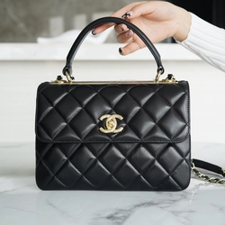 샤넬 트렌디 CC 블랙 스몰 램스킨