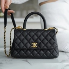 샤넬 코코핸들 블랙 금장 스몰 캐비어