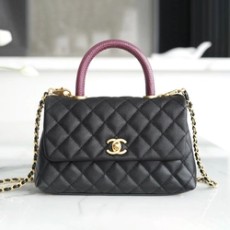 샤넬 코코핸들 블랙 리자드 스몰 캐비어