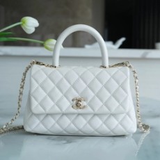샤넬 코코핸들 화이트 스몰 캐비어