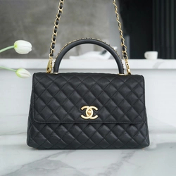 샤넬 코코핸들 체인 블랙 미디엄 캐비어