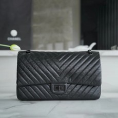 샤넬 2.55 플랩백 라지 빈티지 블랙 A37586