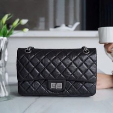 샤넬 2.55 플랩백 미디엄 빈티지 실버 A37586