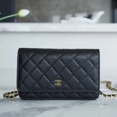 샤넬 클래식 WOC 블랙 금장 캐비어