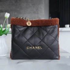 샤넬 22백 한정판 테디 브라운 블랙