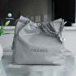 샤넬 22백 미디엄 그레이 은장