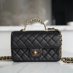 샤넬 24C 클래식 미니 탑 핸들 금장