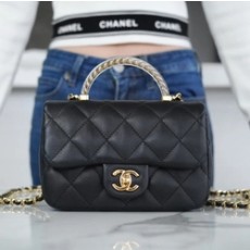 샤넬 24P최신 클래식 탑핸들 뉴미니 블랙