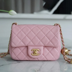 샤넬 뉴미니 골드볼 플랩백 핑크