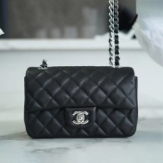 샤넬 클래식 미니 블랙 은장 캐비어