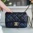 샤넬 클래식 체인 플랩백 다크 블루 캐비어