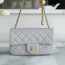 샤넬 클래식 골드볼 플랩백 미니 그레이