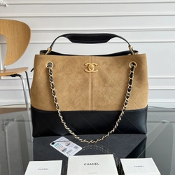 샤넬 25공방 스웨이드 투톤 숄더백 AS5634