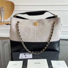 샤넬 25공방 스웨이드 투톤 숄더백 AS5634