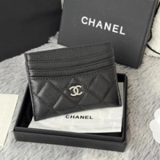 샤넬 클래식 카드홀더 캐비어 블랙 은장 AP4472