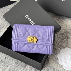 샤넬 보이 캐비어 플랩 카드 지갑 A80603