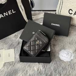 샤넬 클래식 지퍼 카드 지갑 캐비어 AP1650 은장